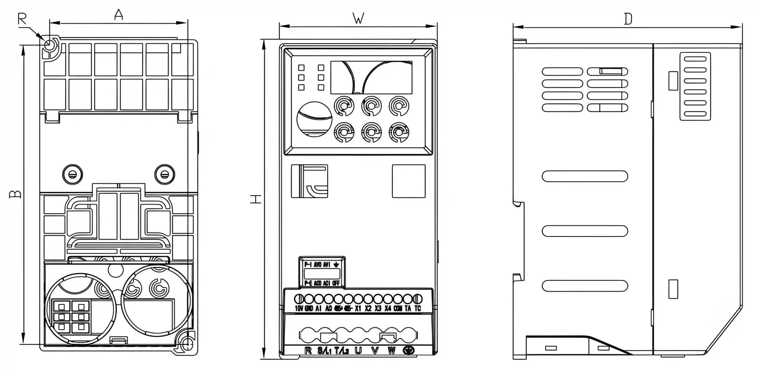 EV210 Series VFD Drives Chassis size