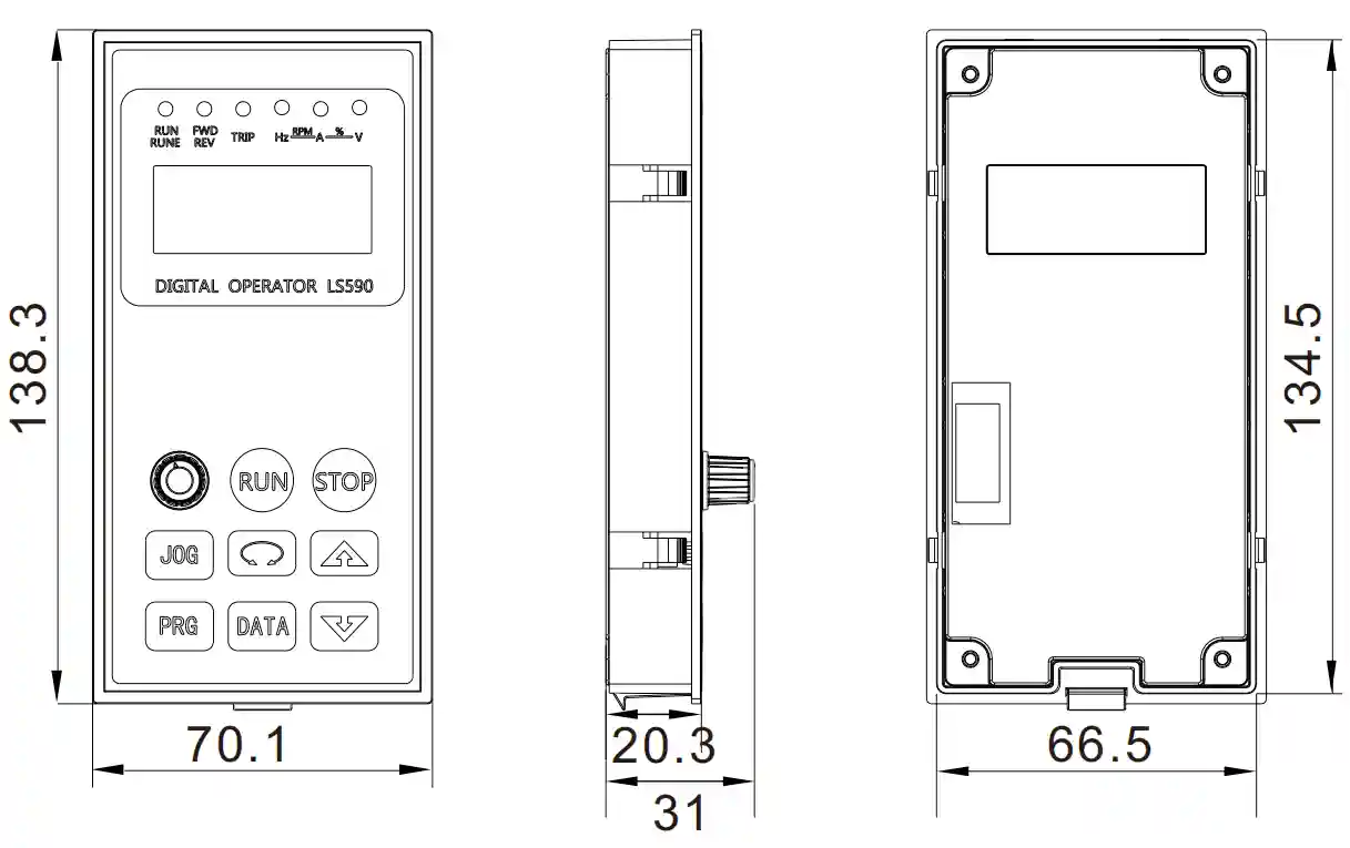 EV510A Series VFD Drives Large operation panel