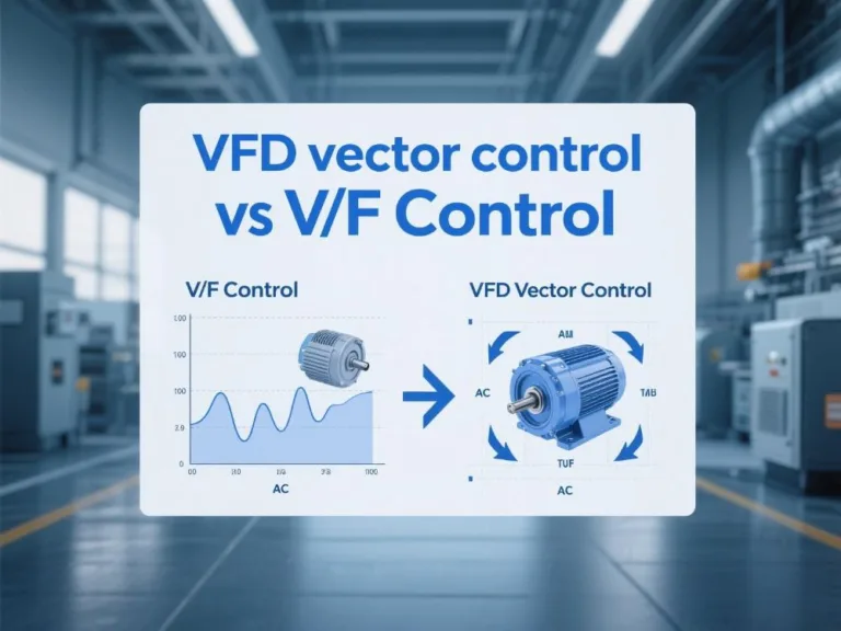 Comparison of VFD vector control and V/F control principles in variable frequency drive motor control