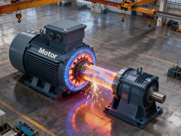 90kW VFD with 75kW motor highlighting shaft current problem and bearing damage